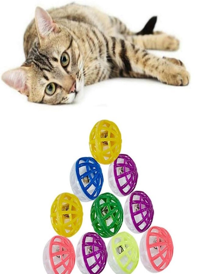 KittuPet كرة ألعاب للقطط من KittuPet مع جرس، مصنوعة من البلاستيك الشبكي، كرات رنانة، لعبة مطاردة وقفز للقطط الصغيرة، عبوة من 6 كرات - Image 2